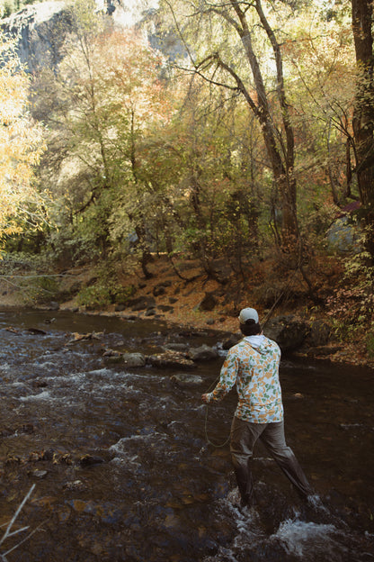 Brown Trout Camo Sun Hoodie